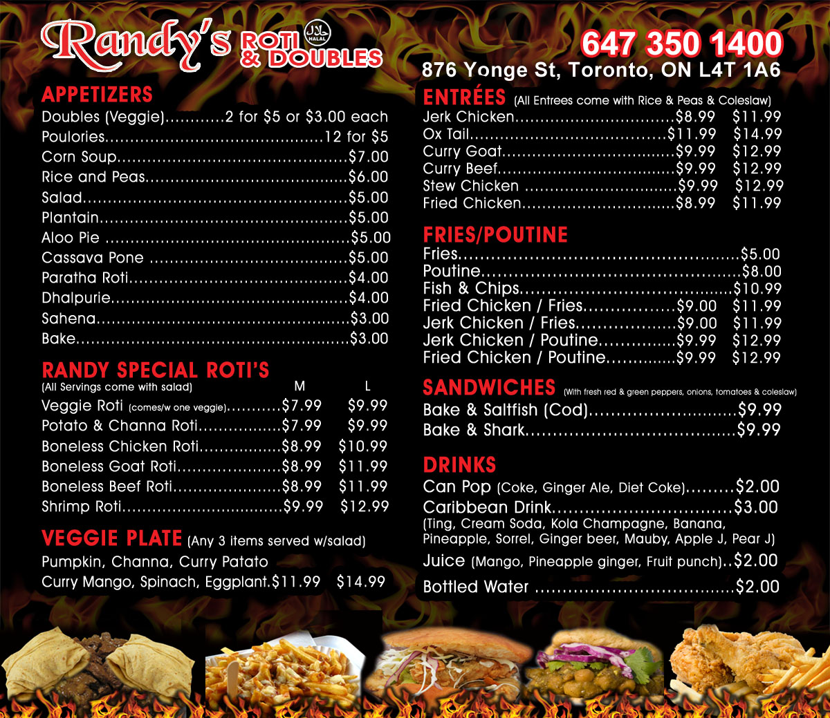 Menu – Randy’s Roti